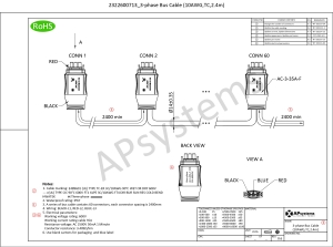 3-phase Bus Cable(10AWG,TC, 2.4m) - APsystems Latin America | The ...